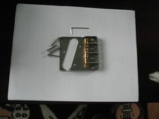 Custom 304 Stainless Steel modified Telecaster bridge plate with brass saddles picture