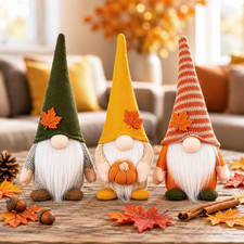 3PCS Fall Gnomes Plush, Thanksgiving Decorations for Tiered Tray picture