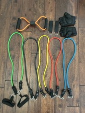 JAXPETY Fitness Tube Exercise Resistance Band Set - 10 Pcs Bag and Instructions picture