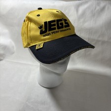Jegs High Performance Cap Hat Adjustable Strapback Yellow Adult Embroidered picture
