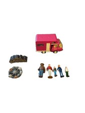 Smokey The Bear Camp Set With Family Fire Ring Pile Of Wood And Pink Tonka Motor picture