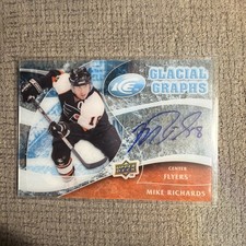 2009-10 Upper Deck Ice Glacial Graphs Mike Richards #GG-RI Auto 1e15 picture