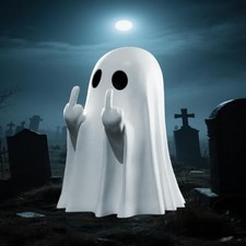 Halloween Ghost Figurine, Spooky Finger Statue, Porch and Indoor Spooky Home Hal picture