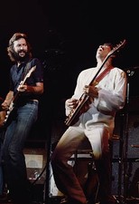 Guitarists Eric Clapton And Carlos Santana Performing Usa 1975 Old Music Photo picture