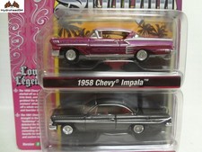 Johnny Lightning 1958 Chevy Impala & 1961 Chevy Impala Scrapin' 2 Pack JLPK025B picture
