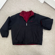 Nike Reversible Puffer Jacket Full Zip Black/Red Stand-Up Collar Men's XL picture
