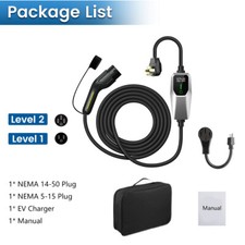 8M For all Electric Vehicles 2 NEMA Plug 7KW Type2 Portable EV Charger 240V 32A picture