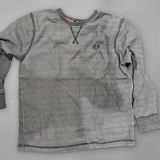 Gray and Black Checkered Thermal Long Sleeve Waffle Knit Men's M picture