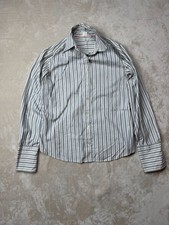 J.Crew Striped Button-Up Shirt Size 4 White Black Long Sleeve picture