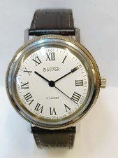 VOSTOK 17J WINDING WHITE DIAL MEN'S WORKING CONDITION picture