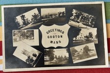1910 RPPC Greetings from Groton MA Multiview Postcard picture