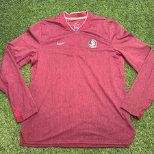 Nike Florida State Seminoles Quarter Zip Mens Large L Lightweight FSU Noles picture