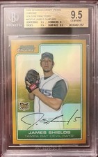 2006 Bowman Chrome Gold Draft Prospects Refractor 6/50 James Shields BGS 9.5 picture