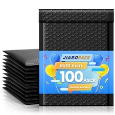 Black Poly Bubble Mailers Padded Mailing Envelopes Shipping Bags 6x10