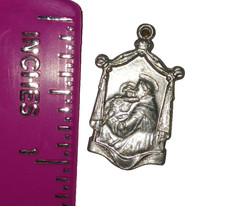 Vintage Medal Pendant St Anthony Catholic Christian Religious Prayer Rosary picture