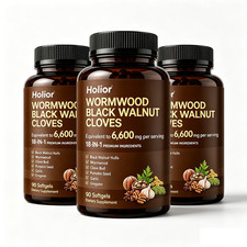 3pcs Holior 18-in-1 Black Walnut & Wormwood Herbal Blend for 90 Count picture