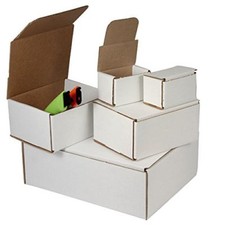 White Corrugated Mailers MANY SIZES 50 100 200 Shipping Packing Boxes Box Mailer picture