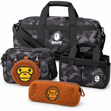 A BATHING APE BAPE 3-Piece Bag Set – Camo Duffel / Crossbody / Utility Tote picture