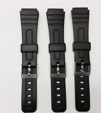 3 Bands Fits CASIO F91W  F-94WA  F105W F28W F-106W F93W 18mm 3 Replacement Bands picture