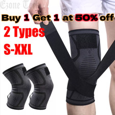 2Pcs Knee Sleeve Compression Brace Support For Sport Joint Pain Arthritis Relief picture