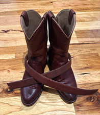 Tecovas Men's Brown Leather Western Cowboy Boots US 9 EE Model 1007 picture