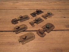Vintage 1800's Cabinet LOT Catches Cupboard Latches Brass & Metal Knob - PARTS picture