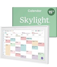 Skylight Calendar: 15-inch Wall Planner Digital Calendar & 15 - White picture