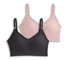 Jockey Set of 2 Seamfree Back Smoothing Cami Strap Bras Black/CoralMist L New picture