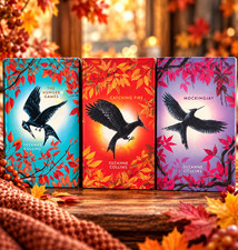 Hunger Games Deluxe Edition 3 Book Lot Suzanne Collins Stenciled Edges Trilogy picture