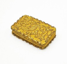 FINE VICTORIAN GILT COPPER VINAIGRETTE c1880 a/f picture