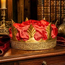 Fantastic Antique Brass Silk Lined Theater Crown Costume Prop King Royalty picture