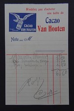Invoice CACAO VAN HOUTEN 1910 old bill invoice picture