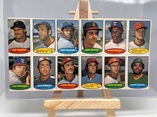 1974 Topps Stamps - Reggie Jackson, Steve Carlton, Orlando Cepeda Full Panel RC picture