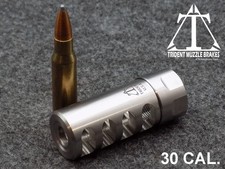 5/8x24 Self Timing 30 cal.  4 port Stainless Muzzle brake Made in the U.S.A. picture