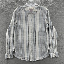 Xirena Shirt Top Womens XS Blue Striped Long Sleeve Travel Casual Button Up picture