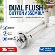 Toilet Tank Push Button Dual Flush Valve Round 38mm Water Saving Replacement 1PC picture