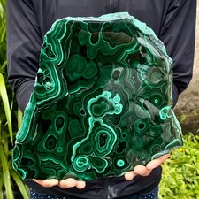 5.59LB Natural Green Malachite Slab Quartz Crystal Slice Ore Specimen Healing picture