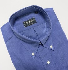 NWT VTG Gitman Bros Men's Button Down Oxford Shirt Sz 16 33 Made in USA Blue picture