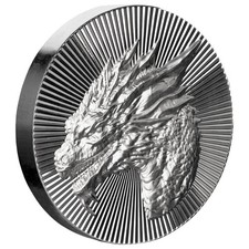 2 oz Silver Dragon Stacker Round by Scottsdale Mint .999 Silver BU #A765 picture