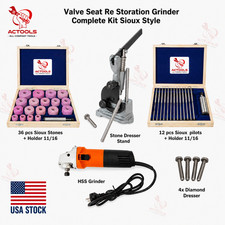 Valve Seat Re Storation Grinder Complete Kit Sioux Style 54 pcs  USA picture