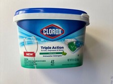 43 Pacs Pods Clorox Triple Action Dishwasher Detergent Fresh Scent picture