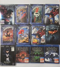 Superman Batman Movie Lot 13 Discs 9 Sealed DVDs Blu-rays Collection Set picture