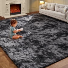 Large Shaggy Fluffy Rugs Anti-Slip Super Soft Mat Living Room Bedroom Carpet Rug picture