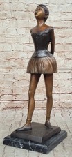 SUPERB EDGAR DEGAS BALLERINA DANCER, SIGNED BRONZE STATUE FIGURE SCULPTURE SALE picture