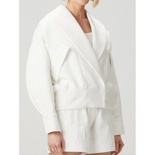 IRO Paris White Himari Cropped Structured Jacket - Size 36 / US 4 (S) picture