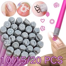 10/15/20 PCS DIY Nail Nail Art Stamp Pen Set Art Dotting Tools for Girls Women picture
