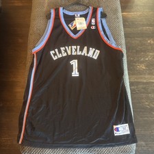 NWT Champion Authentic Cleveland Cavaliers Blank Jersey #1 No Name Black 52 XXL picture