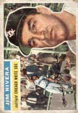1956 Topps #70a Jim Rivera : White Back picture