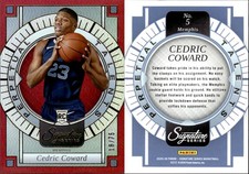 2025-26 Panini Signature Series #5 Cedric Coward Red #/75 picture