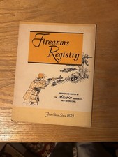 Vintage Marlin Firearms Firearms Registry 1950s  picture